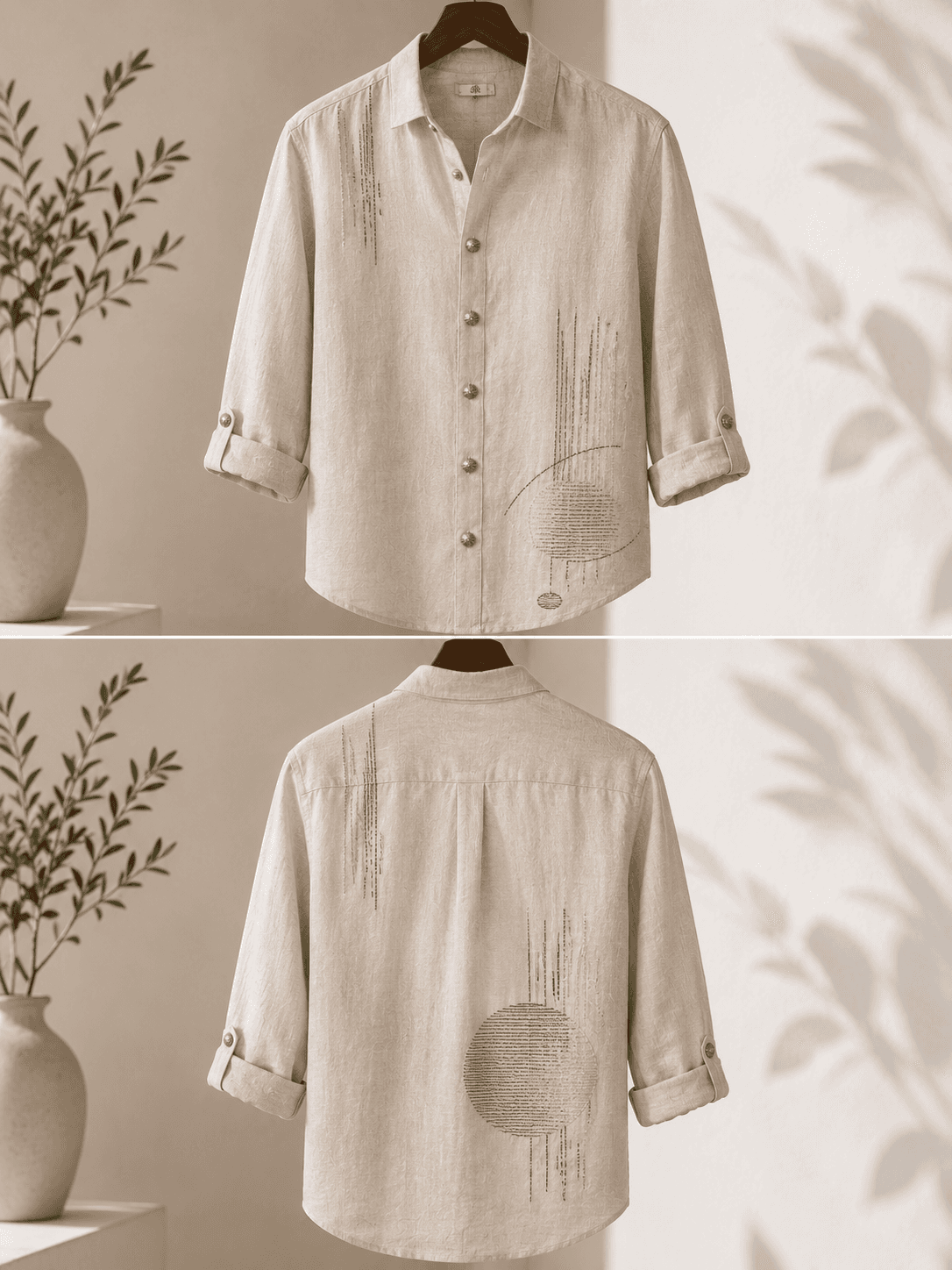 Customized Silver Button Shirt